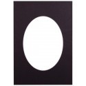 Passepartout 30×40, black oval