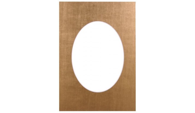 Passepartout 30x40, dark gold oval