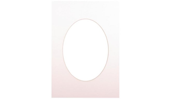 Passepartout 30x40, soft white oval