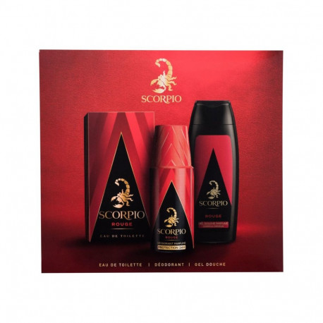 Scorpio Rouge Eau de Toilette (75ml) (Edt 75 ml + Shower Gel 250 ml + Deodorant 150 ml)