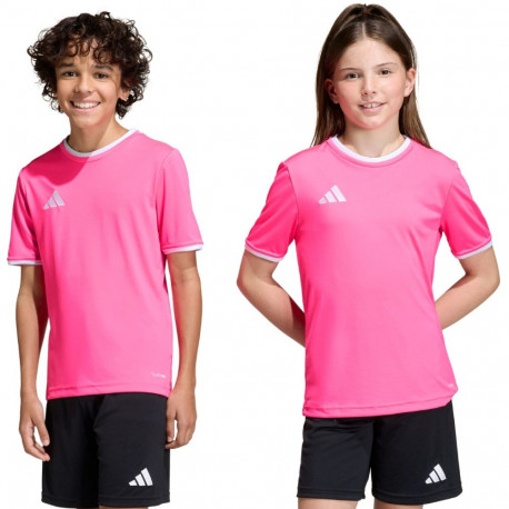 Koszulka dla dzieci adidas Entrada 26 Jersey różowa KE9846 164cm