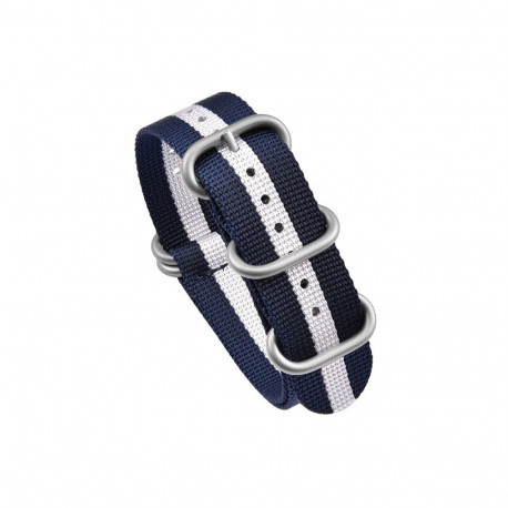 Kellarihm Trendybay Universaalne 20mm, nailon, sinine/hõbe