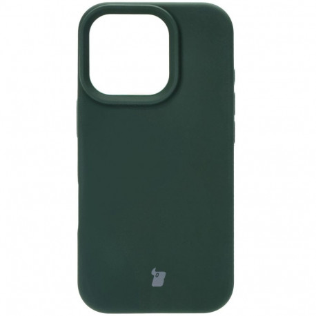 Mobiili tagakaas Bizon iPhone 16 Pro MS Soft, tumeroheline