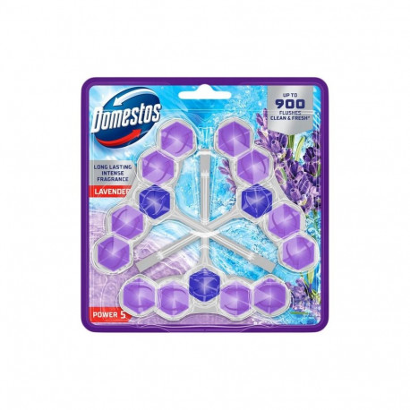 Toilet freshener DOMESTOS Power5 Lavender trio pack 150g