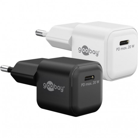 Goobay USB-C™ PD GaN Fast Charger Nano (20 W) white white