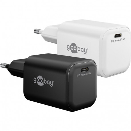 Goobay 65 W USB-C PD GaN Fast Charger Nano white white