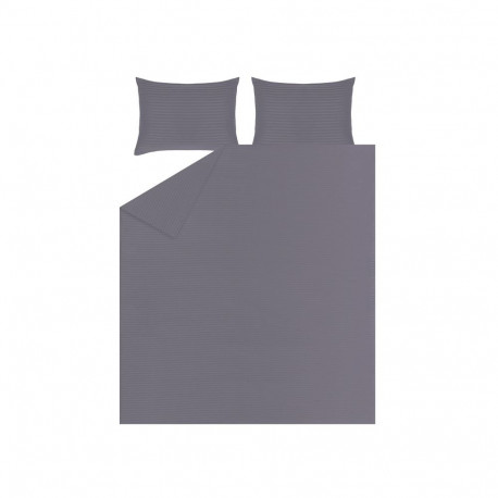 voodipesukomplekt triibuline satiin hall 160x200