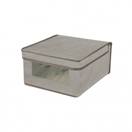 BOXSTORAGE WITH WINDOW 30X28X15CM GREY