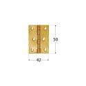 HINGE PLAIT ZS 50. 50x42x1,0 mm