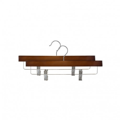 WOODEN PANTS HANGER LST017 DARK 2PCS