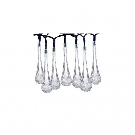päikesepatareiga LED tilkadega valguskett 20 tk 3,35 m