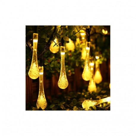 päikesepatareiga LED tilkadega valguskett 20 tk 3,35 m