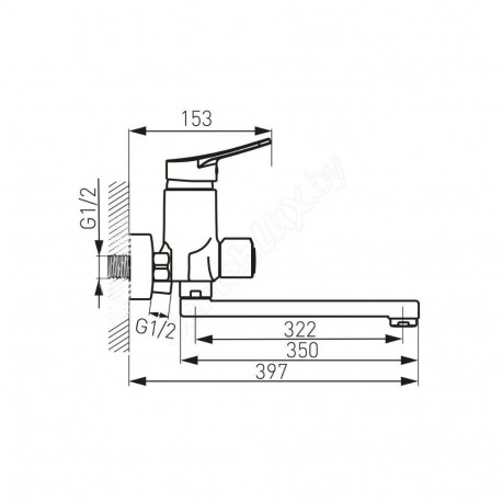 MIXER BATH FERRO DECO BDC55AC CHR