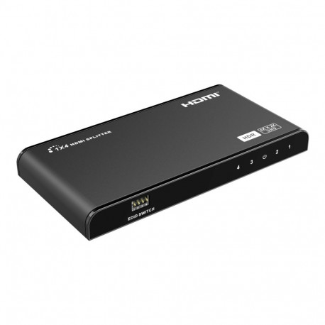 PremiumCord HDMI 2.0 splitter 1-4 Ports, 4K x 2K/60Hz, FULL HD, 3D, black, downscaler