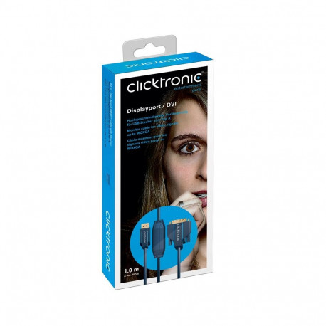 ClickTronic HQ OFC cable DisplayPort - DVI, gold plated, M/M, 3m