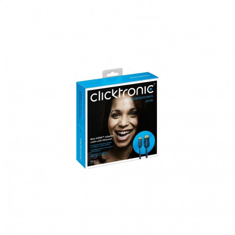 ClickTronic HQ OFC HDMI male  micro HDMI male, gold platted, HDMI HighSpeed with Ethernet 2m