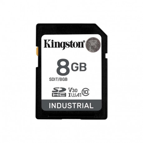 KINGSTON 8GB SDHC industriaalne -40C kuni 85C C10 UHS-I U3 V30 A1 pSLC