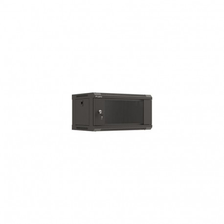 LANBERG rack cabinet 19inch 4u/540x350 wall-mount flat pack with glass door black