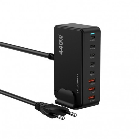 Wozinsky Wozinsky WSL-240 GaN QC3 Charging Station - 200W - Black