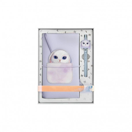 Nimmy Nimmy Big Eyed Pet 2.0 Rabbit 2-in-1 Notebook + Pen Set - Purple
