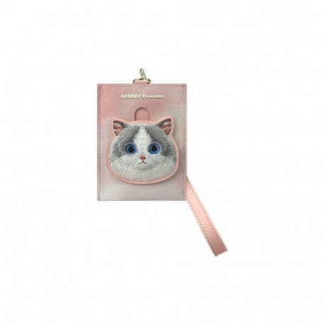 Nimmy Nimmy Big Eyed Pet 2.0 Cat Wallet Card Holder - Pink