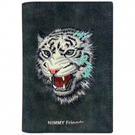 Nimmy Nimmy Raptor Tiger Passport/Wallet Case - Dark Gray