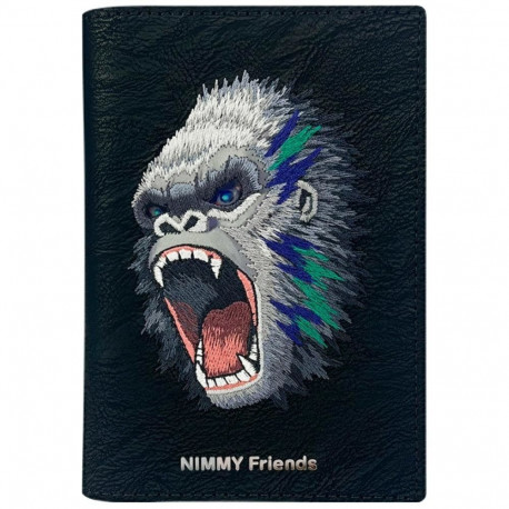 Nimmy Nimmy Raptor Gorilla Passport/Wallet Case - Black