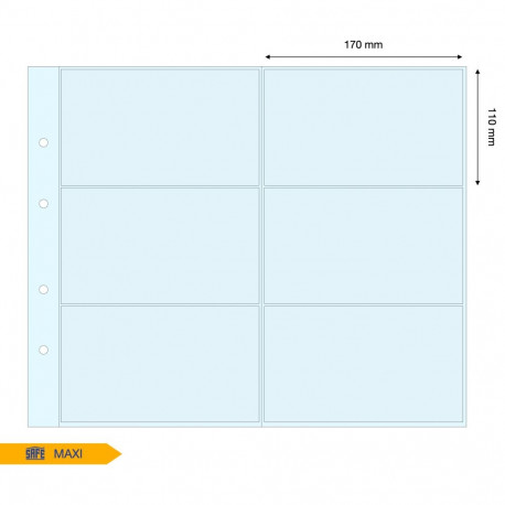 SAFE MAXI vaheleht taskuga 170x110 mm - läbipaistev