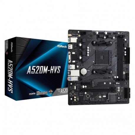 ASRock emaplaat A520M-HVS AM4 2DDR4 HDMI/VGA M.2 mATX