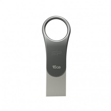 Silicon Power Mobile C80 USB mälupulk 16 GB USB Type-A / USB Type-C 3.0 (3.1 Gen 1) titaan