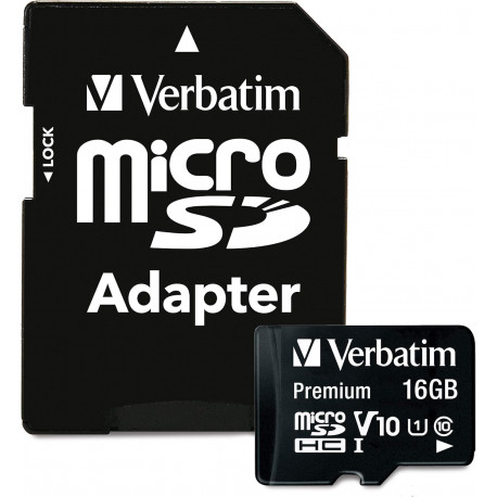 Verbatim mälukaart microSDHC 16GB C10 + adapter