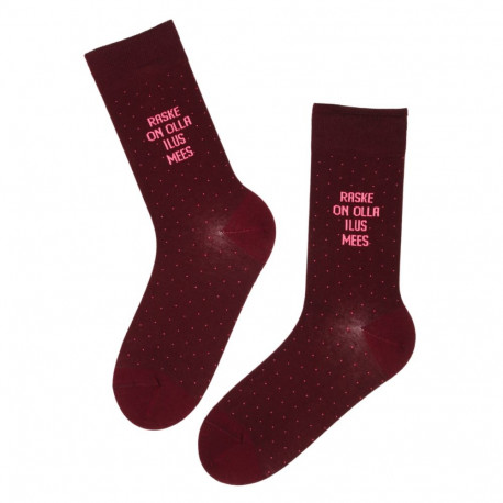 SOKISAHTEL TAAVI ilusa mehe bordoopunased puuvillased sokid 446, 452