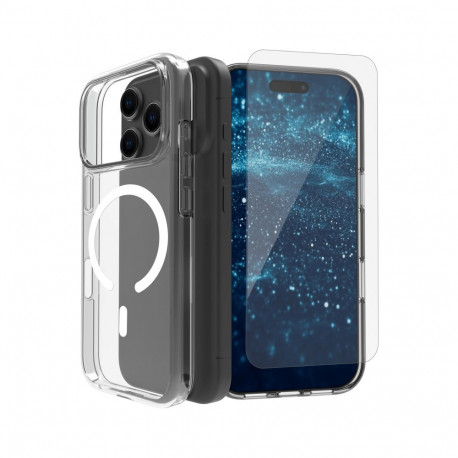 Roobix 3-in-1 Combo Kit for iPhone 17 (MagSafe case + glass + lens protection)
