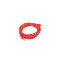 PATCHCORD CAT.5E UTP 3M RED FLUKE PASSED LANBERG