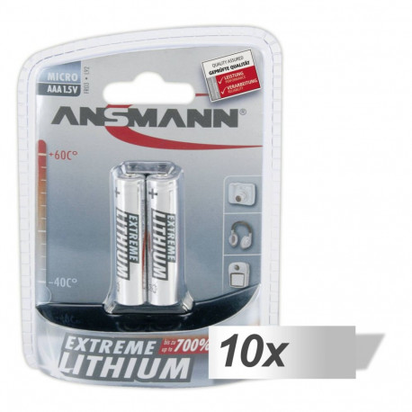 10x2 Ansmann lithium micro AAA LR 03 extreme
