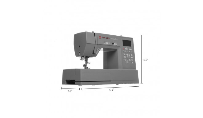 Singer HD6805C arvutiga õmblusmasin heavy duty 586 pistega 9 nööpauku hall