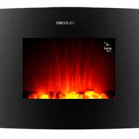 Seina Dekoratiivne Elektrikamin Cecotec Ready Warm 2650 Curved Flames Connected Must 1000 - 2000 W