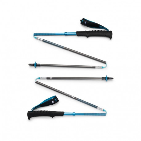Black Diamond Trekking Poles Distance Carbon Z (anthracite/blue, 1 pair, 105 cm)
