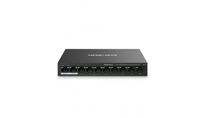 Switch|MERCUSYS|Desktop/pedestal|10x10Base-T / 100Base-TX|PoE+ ports 8|MS110P