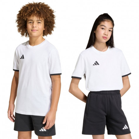 Koszulka dla dzieci adidas Entrada 26 Tee biała JZ6670 164cm