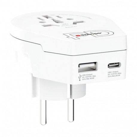 Reisiadapter Skross World to EU USB AC20PD