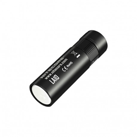 Nitecore LA10 mini latern – 135 luumenit, kompaktne LED, magnetkinnitus, IPX6, must alumiinium