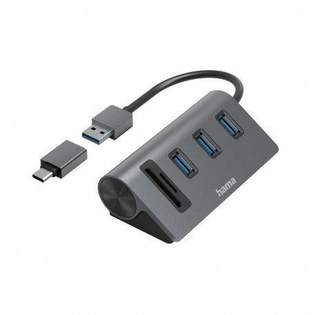 USB jagaja Hama 5 pesa 3xUSB-A + SD + MicroSD