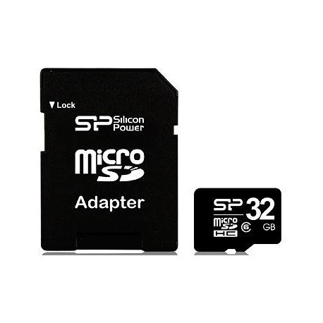 Silicon Power mälukaart microSDHC 32GB Class 6 + adapter