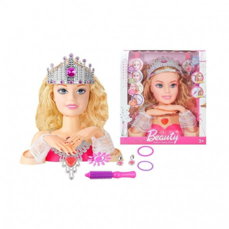 Stiliseeritav nukupea krooniga ja aksessuaaridega