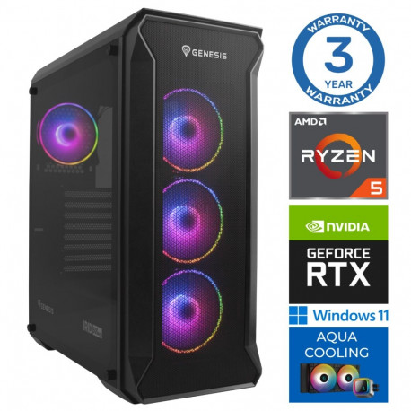 INTOP AQUA Ryzen 5 7500X3D 64GB DDR5 1TB SSD M.2 NVME+2TB RTX5070 12GB WIN11