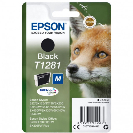 Epson must tindikassett (C13T12814012)