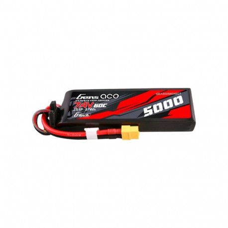 Gens ace G-Tech 5000mAh 7.4V 60C 2S1P Lipo PC material case with XT60 Plug