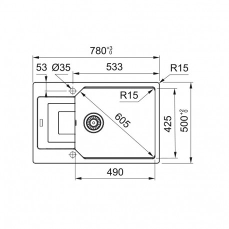 SINK LGRAN URBAN 114.0682.569 78x50