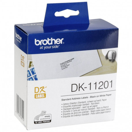 Einzeletiketten Brother DK-11201 schwarz auf weiß